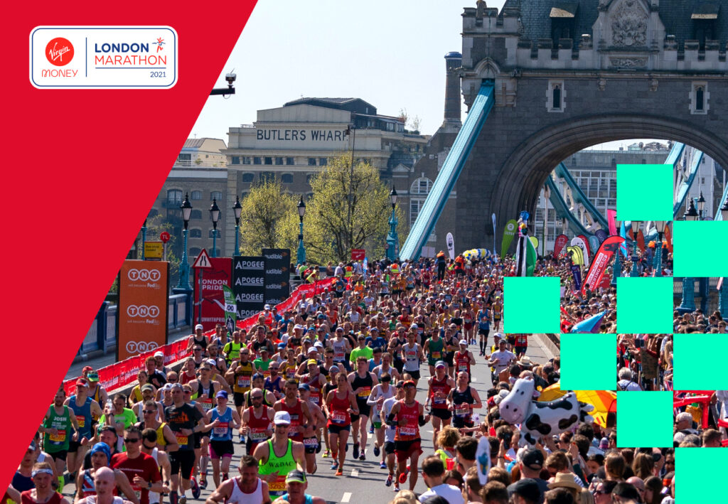 Runners take part in the London Marathon