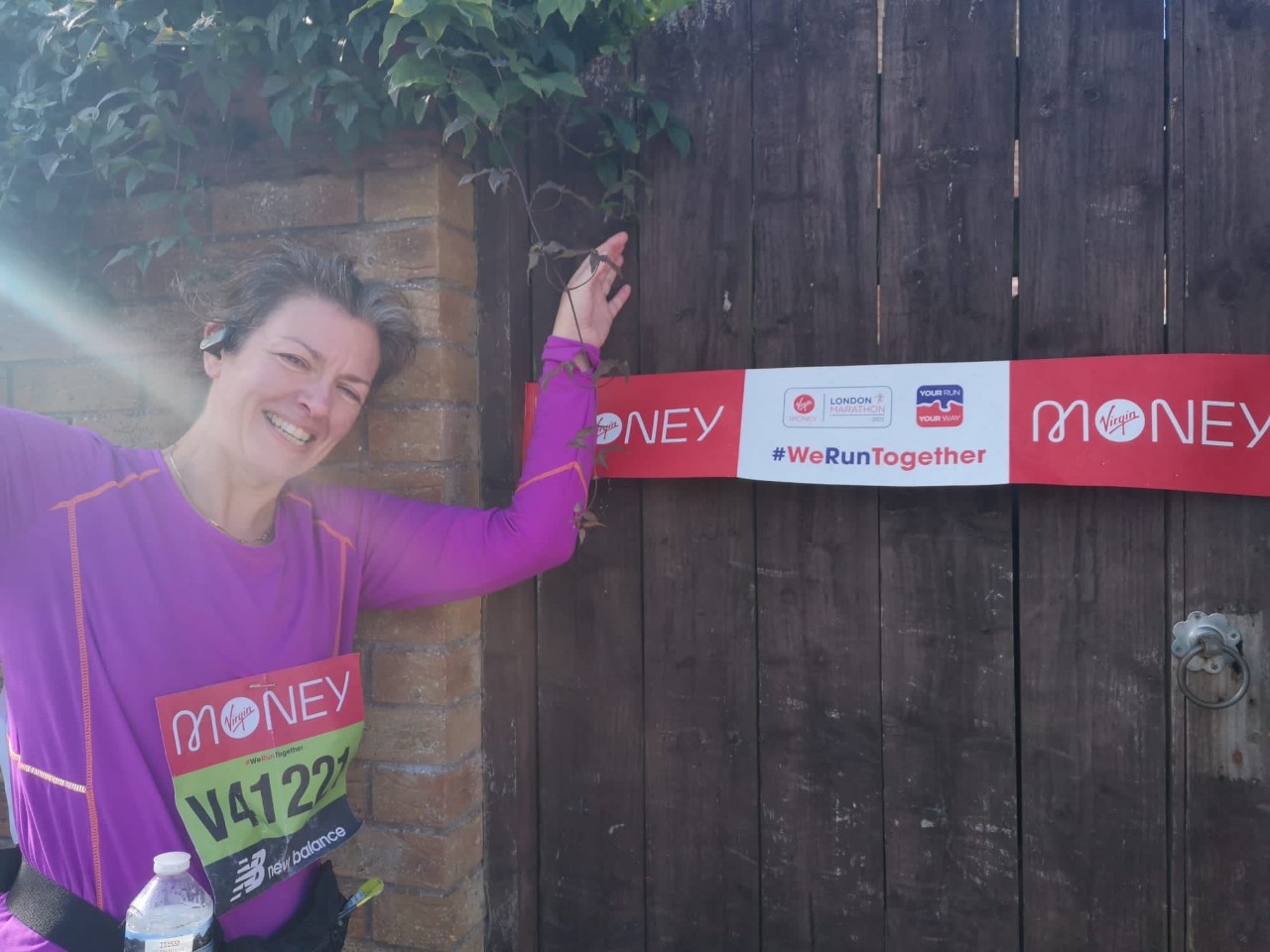 Finishing the Virtual London Marathon Dr Belinda Allen