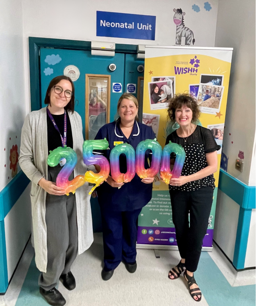 £25,000 Photo with Abby Wardill, Francesca Matthews and Lisa Whitton (L-R)