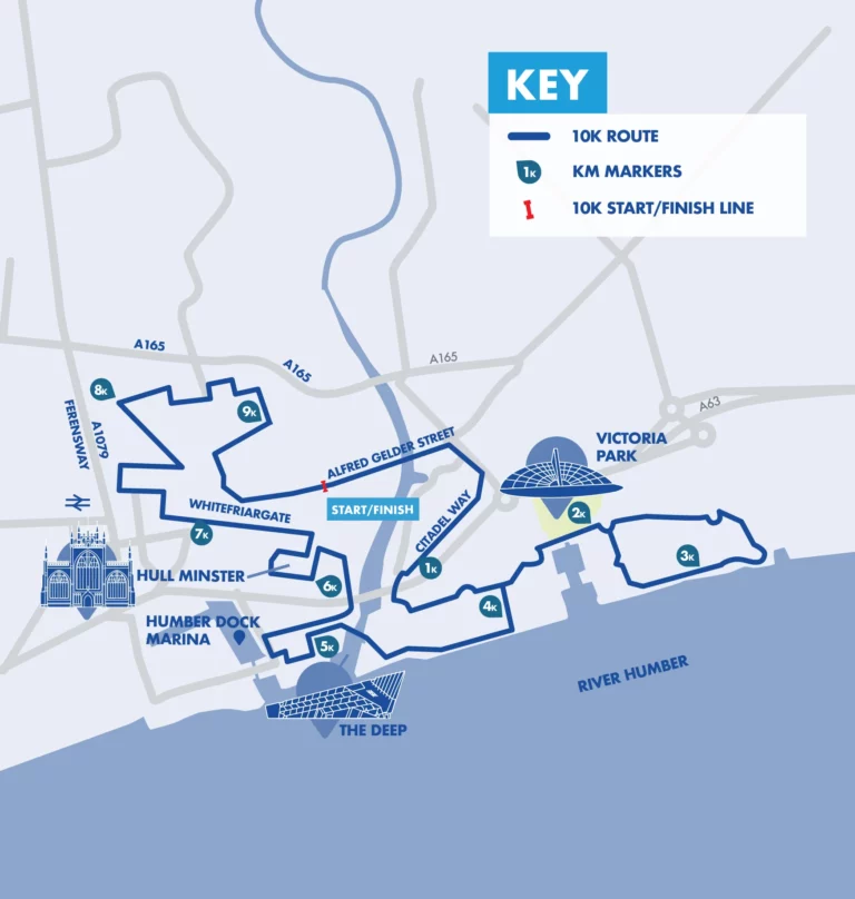 Hull 10k 2024 route map